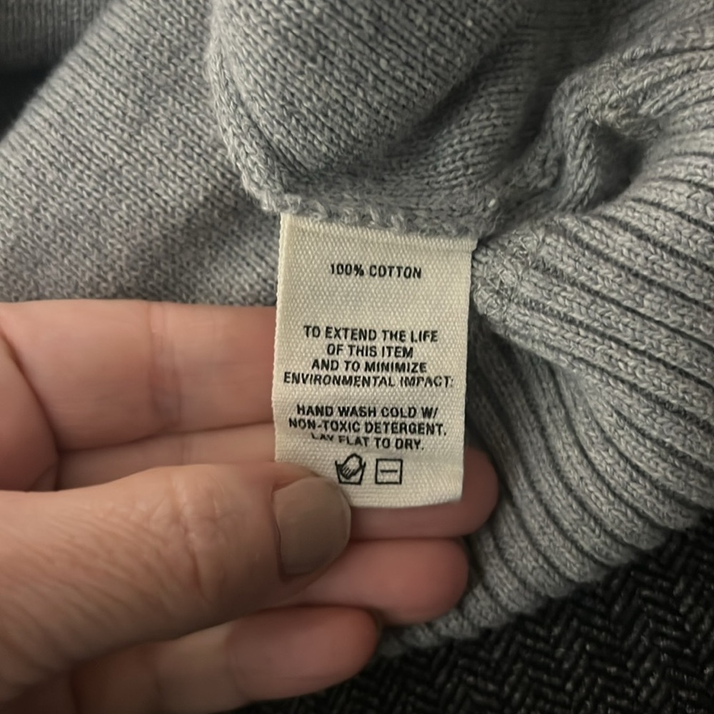 ALEX MILL Cotton Sweater Gray Large - Picture 8 of 8